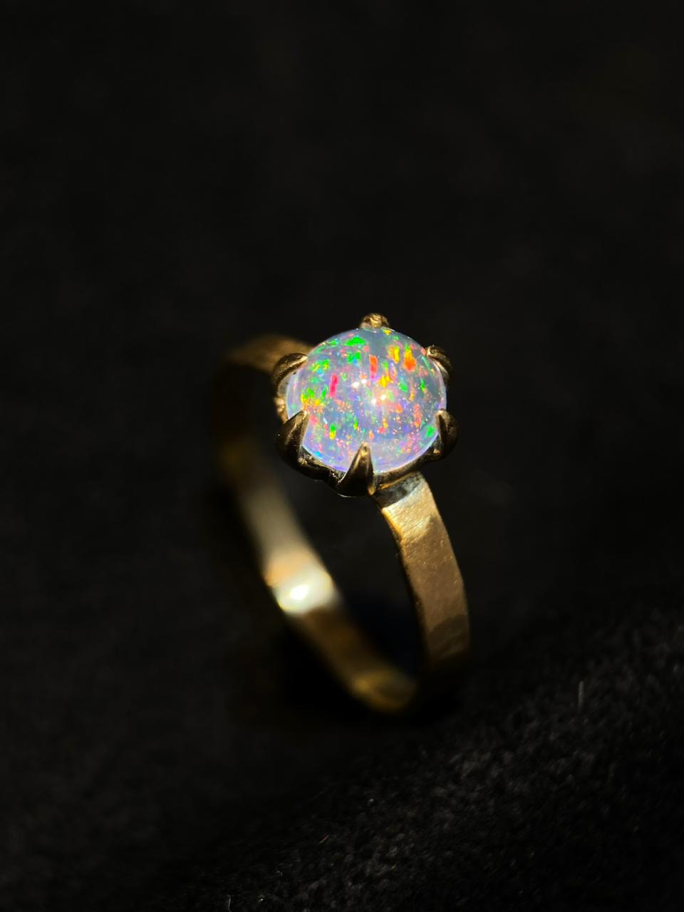 925 Sterling Silver Triple Opal Ring For Women. Created White Opal, Ov –  Ohana Hawaiian Jewelry