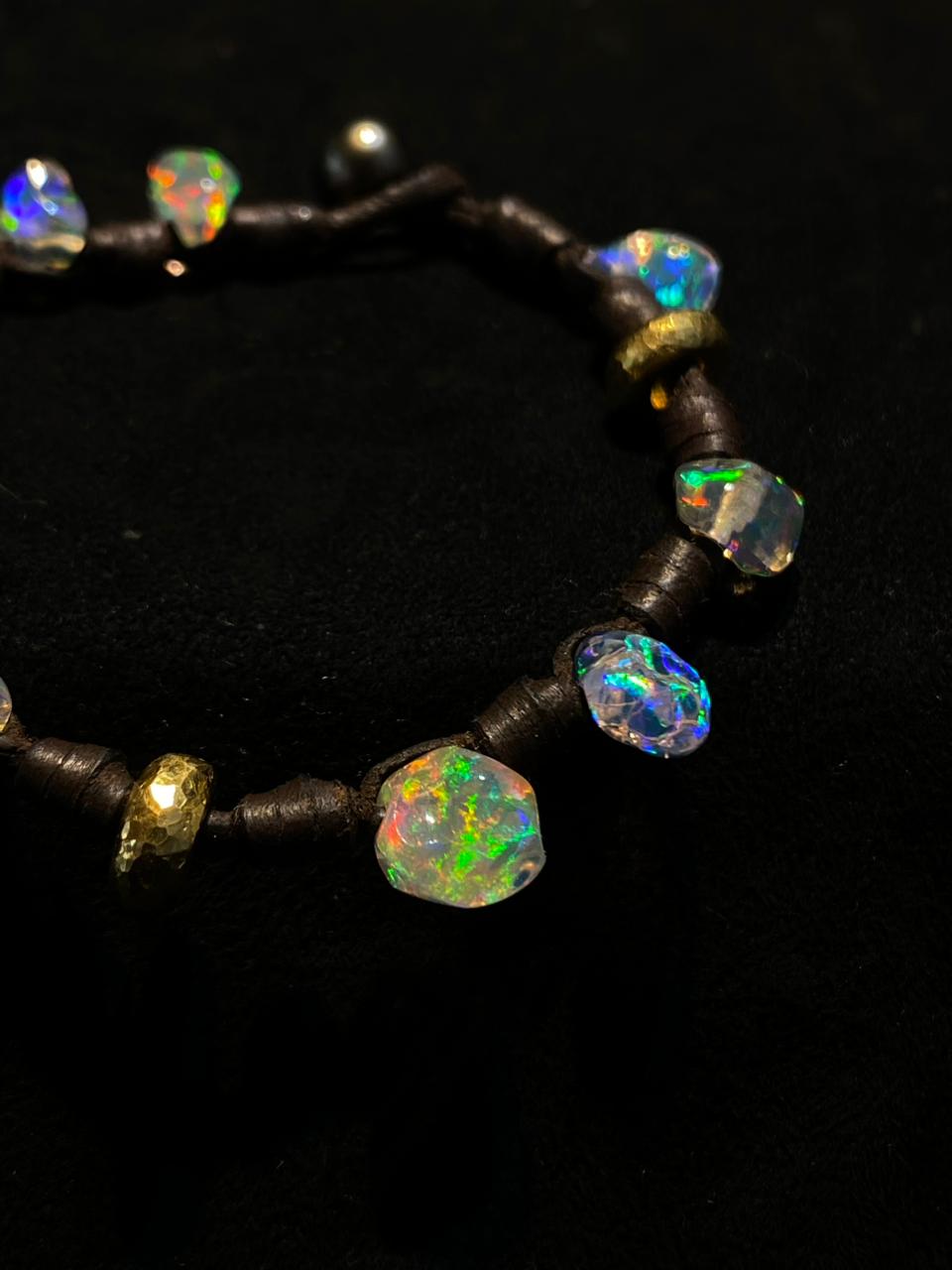 Black Opal Bracelet 925 Silver Opal Bracelet Handmade Opal Cut Stone  Bracelet Black Rhodium Opal Jewelry Birthstone Opal Jewelry - Etsy